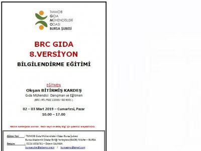 BRCGIDA 8VERSİYON EĞİTİM DUYURUSU