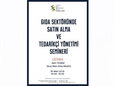 GIDA SEKTÖRÜNDE SATIN ALMA VE TEDARİKÇİ YÖNETİMİ SEMİNER DUYURUSU
