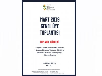MART 2019 GENEL ÜYE TOPLANTI DUYURUSU