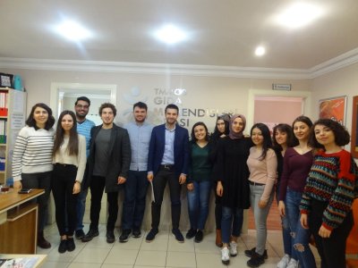 ÖĞRENCİ ÜYELERİMİZE YÖNELİK KAHVE SOHBETLERİ TECRÜBE PAYLAŞIM SÖYLEŞİSİ GERÇEKLEŞMİŞTİR 