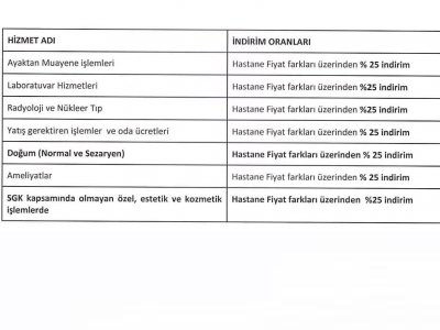 FARABİ HASTANESİ İLE ŞUBEMİZ ARASINDA İNDİRİM PROTOKOLÜ İMZALANMIŞTIR