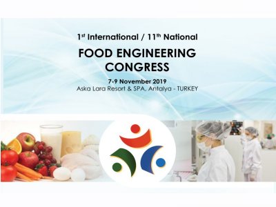 1ULUSLARARASI 11 ULUSAL GIDA MÜHENDİSLİĞİ KONGRESİ ERKEN KAYIT TARİHİ 19 AĞUSTOS`A KADAR UZATILDI
