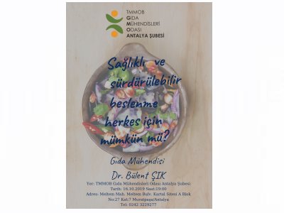 SAĞLIKLI VE SÜRDÜRÜLEBİLİR BESLENME HERKES İÇİN MÜMKÜN MÜ` SÖYLEŞİSİ