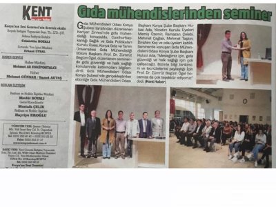 KONYA`NIN SESİ GAZETESİ GIDA MÜHENDİSLERİNDEN SEMİNER