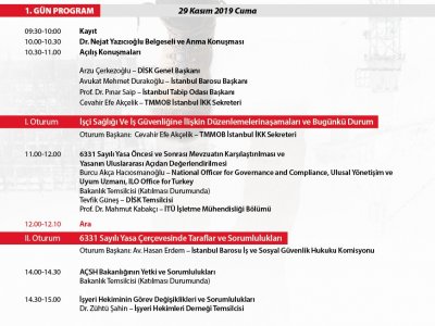 7YILINDA İŞ SAĞLIĞI VE GÜVENLİĞİ KANUNUN DEĞERLENDİRİLMESİ SEMPOZYUMU2930 KASIM