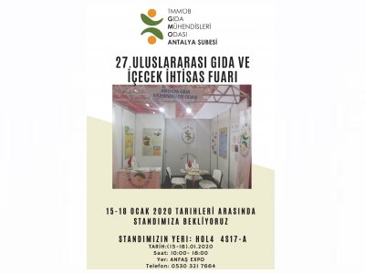 27 ULUSLARARASI GIDA VE İÇECEK İHTİSAS FUARI