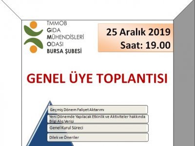 BURSA ŞUBEGENEL ÜYE TOPLANTISI25 ARALIK 2019