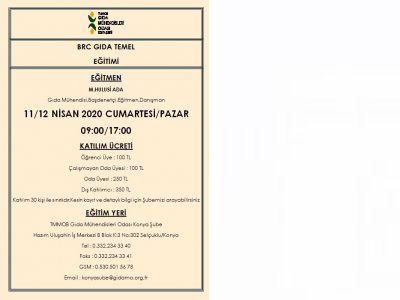 BRC GIDA TEMEL EĞİTİMİ