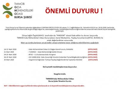 ÖNEMLİ DUYURU