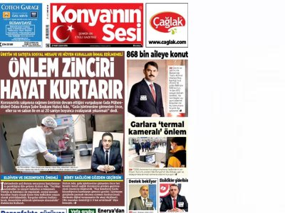 KONYA`NIN SESİ GAZETESİ ÖNLEM ZİNCİRİ HAYAT KURTARIR 27 MART 2020