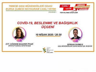 BU AKŞAM 2030`DA CANLI YAYIN
COVİD19 BESLENME VE BAĞIŞIKLIK ÜÇGENİ