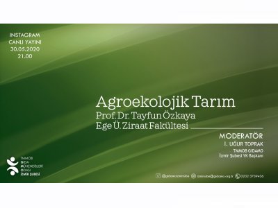 INSTAGRAM CANLI YAYININDA BULUŞALIM 
PROF DR TAYFUN ÖZKAYA İLE AGROEKOLOJİK TARIMI KONUŞACAĞIZ 