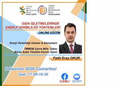 GIDA İŞLETMELERİNDE ENERJİ VERİMLİLİĞİ YÖNTEMLERİONLİNE EĞİTİM