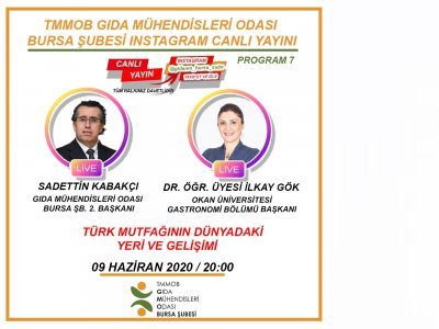 TÜRK MUTFAĞININ DÜNYADAKİ YERİ VE GELİŞİMİ INSTAGRAM CANLI YAYIN SÖYLEŞİSİ