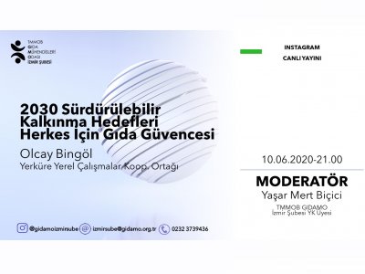 INSTAGRAM CANLI YAYININDA BULUŞALIM 2030 SÜRDÜRÜLEBİLİR KALKINMA HEDEFLERİ HERKES İÇİN GIDA GÜVENCESİ