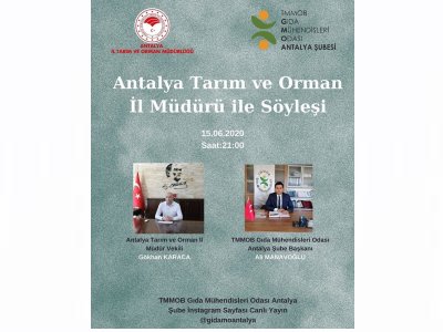 ANTALYA TARIM VE ORMAN İL MÜDÜRÜ İLE SÖYLEŞİ