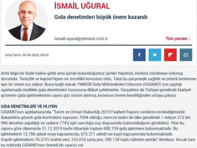 YENİ ASIR: GIDA DENETİMLERİ BÜYÜK ÖNEM KAZANDI