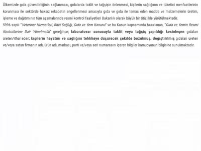 TAKLİT TAĞŞİŞ YAPILDIĞI VEYA İLAÇ ETKEN MADDESİ İLAVE EDİLDİĞİ TESPİT EDİLEN TOPLAM 69 FİRMAYA AİT 136 PARTİ ÜRÜN BAKANLIĞIMIZ İNTERNET SİTESİNDE KAMUOYUNUN BİLGİSİNE SUNULMUŞTUR