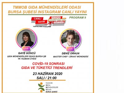 COVİD19 SONRASI GIDA VE TÜKETİCİ TREDNLERİINSTAGRAM CANLI YAYINI