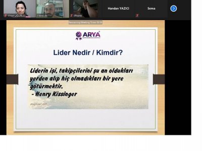 `YÖNETİM BECERİLERİ VE LİDERLİK` EĞİTİMİMİZİ ZOOM ÜZERİNDEN GERÇEKLEŞTİRDİK 