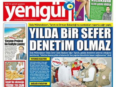 GAZETE YENİGÜN: YILDA BİR SEFER DENETİM OLMAZ 