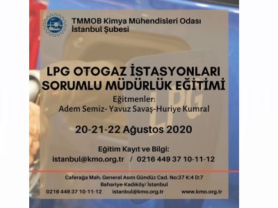 LPG OTOGAZ İSTASYONU SORUMLU MÜDÜRLÜK EĞİTİMİ DUYURUSU