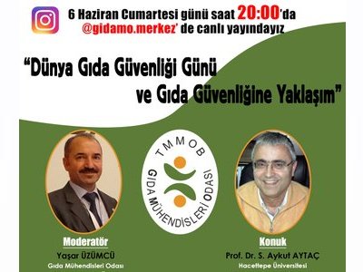 DÜNYA GIDA GÜVENLİĞİ GÜNÜ VE GIDA GÜVENLİĞİNE YAKLAŞIM INSTAGRAM CANLI YAYINIMIZI GERÇEKLEŞTİRDİK