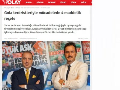 GIDA TERÖRİSTLERİYLE MÜCADELEDE 4 MADDELİK REÇETE