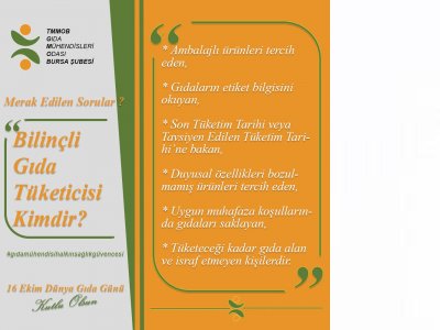 BİLİNÇLİ GIDA TÜKETİCİSİ KİMDİR GIDA KATKI MADDESİ NEDİR