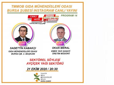 AYÇİÇEK YAĞI SEKTÖRÜINSTAGRAM CANLI YAYIN SÖYLEŞİ