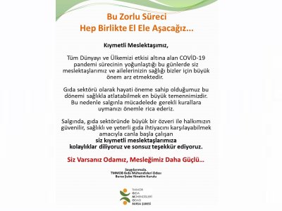 BU ZORLU SÜRECİ HEP BİRLİKTE EL ELE AŞACAĞIZ