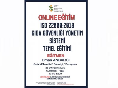 ISO 22000:2018 GIDA GÜVENLİĞİ YÖNETİM SİSTEMİ TEMEL BİLGİLENDİRME EĞİTİMİ