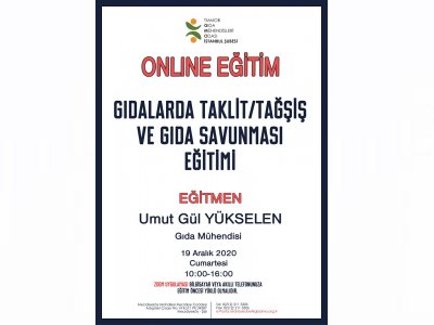 GIDALARDA TAKLİTTAĞŞİŞ VE GIDA SAVUNMASI EĞİTİM DUYURUSU