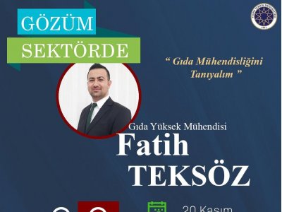 `GÖZÜM SEKTÖRDE` ÖĞRENCİ BULUŞMASINDA FATİH TEKSÖZ KONUŞMACI OLMUŞTUR