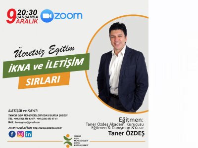 ‘’İKNA VE İLETİŞİM SIRLARI’’
ONLİNE ÜCRETSİZ EĞİTİM