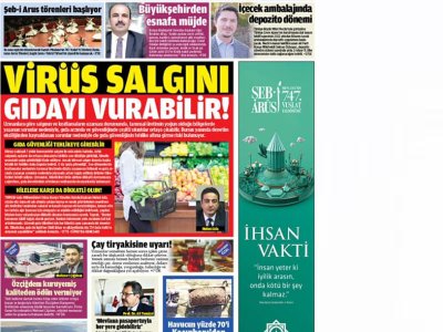 YENİ HABER GAZETESİ VİRÜS SALGINI GIDAYI VURABİLİR 07 ARALIK 2020