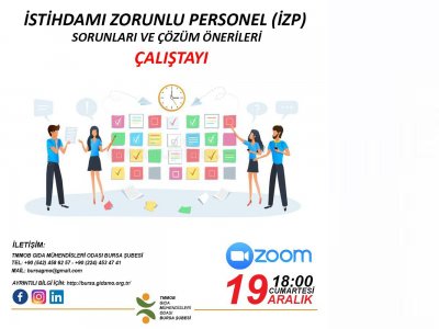 İSTİHDAMI ZORUNLU PERSONEL İZP SORUNLARI VE ÇÖZÜM ÖNERİLERİ ÇALIŞTAYIONLİNE