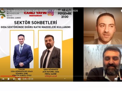 17 ARALIK 2020 CANLI YAYINIMIZDA GIDA SEKTÖRÜNDE DOĞRU KATKI MADDELERİ KULLANIMINI KONUŞTUK