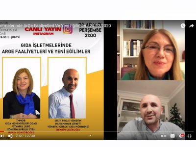 24 ARALIK 2020 CANLI YAYINDA GIDA İŞLETMELERİNDE ARGE FAALİYETLERİ VE YENİ EĞİLİMLERİ KONUŞTUK