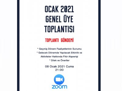 08 OCAK ZOOM GENEL ÜYE TOPLANTISIDUYURU