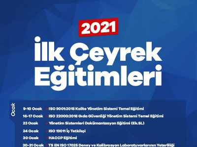 2021 YILI İLK ÇEYREK EĞİTİMLERİ
