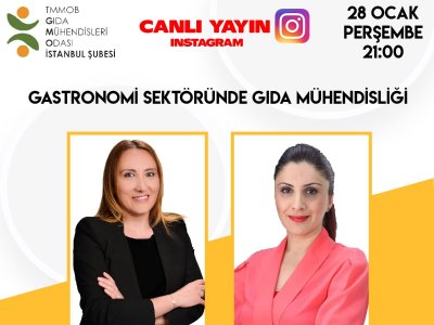 INSTAGRAM CANLI YAYINIMIZDA GASTRONOMİ SEKTÖRÜNDE GIDA MÜHENDİSLİĞİNİ KONUŞTUK