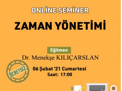 ZAMAN YÖNETİMİ SEMİNERİMİZİ GERÇEKLEŞTİRDİK