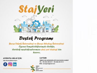 STAJ YERİ DESTEK PROGRAMI 2021BAŞVURULARI BAŞLADI