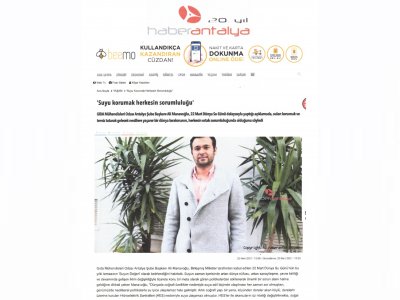 22 MART DÜNYA SU GÜNÜ BASIN AÇIKLAMASI HABER ANTALYA SİTESİ