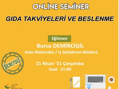 GIDA TAKVİYELERİ VE BESLENME TEMALI SEMİNERİMİZİ GERÇEKLEŞTİRDİK