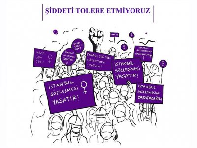 KADINA YÖNELİK ŞİDDET İNSAN HAKLARI İHLALİDİRTOLEREETMİYORUZ