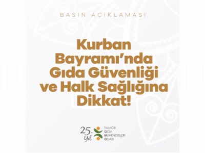 KURBAN BAYRAMINDA GIDA GÜVENLİĞİ VE HALK SAĞLIĞINA DİKKAT