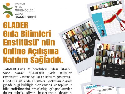 GLADER GIDA BİLİMLERİ ENSTİTÜSÜ NÜN ONLİNE AÇILIŞINA KATILIM SAĞLADIK