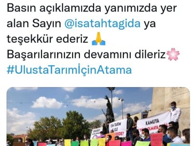 ATAMA BEKLEYEN MESLEK GRUPLARININ ORTAK BASIN AÇIKLAMASI VE TWİTTER ETKİNLİĞİNE DESTEK VERDİK